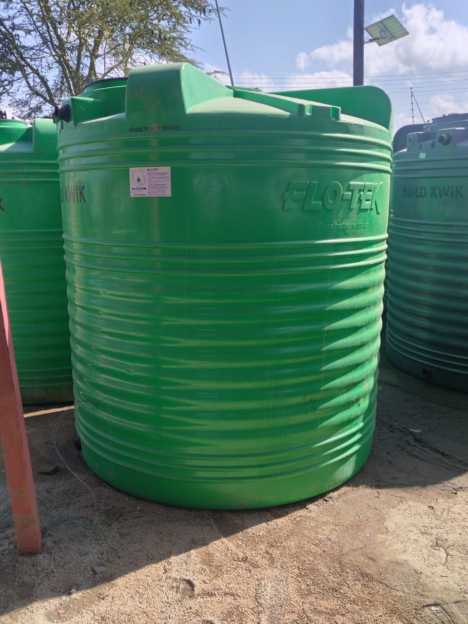 Flo-Tek vertical water tanks (green)