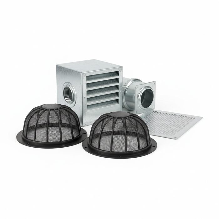 Rain heads & leaf guards