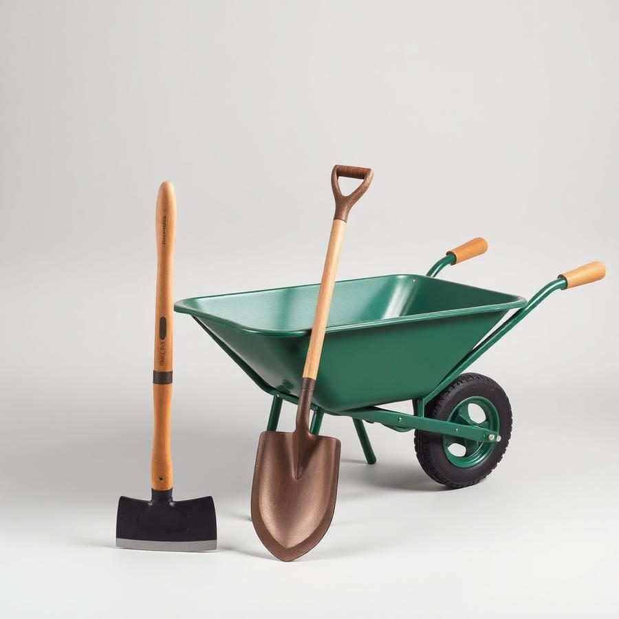Axes, spades & wheelbarrows